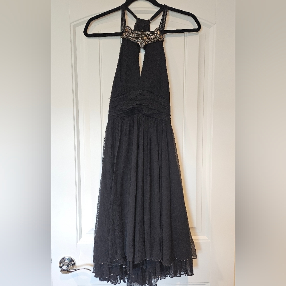 Karen Millen Silk Black Halter Evening Dress - Elegant Women's Black Dress